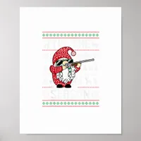 Tis The Season Deer Gnome Reindeer Christmas Poster