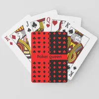 Clubs, spades, hearts, diamonds - poker queen   poker cards