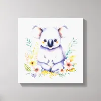 Sweet Koala Bear Baby Nursery Art Canvas Print