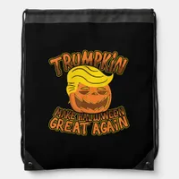 Trumpkin Make Halloween Great Again Funny Politics Drawstring Bag