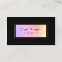 Black pink metallic glam professional elegant business card