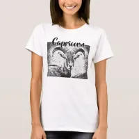 Zodiac Sign Capricorn Goat Symbol T-Shirt