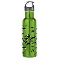 Orca Killer Whales Marine Wildlife Graphic Print Stainless Steel Water Bottle