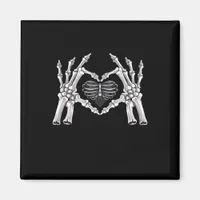 Skeleton Ribs Hand Heart Sign Magnet