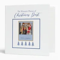 Blue Photos of Christmas Past Custom Binder