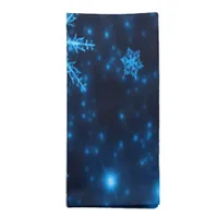 Deep Blue & Bright Snowflakes Cloth Napkins