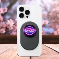 Pink Neon Modern Rave Party Popgrip PopSocket