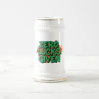 Zero Lucks Given St. Patrick's Day Beer Stein