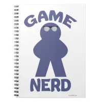 Funny Board Game Nerd Meeple Fun Design Notebook