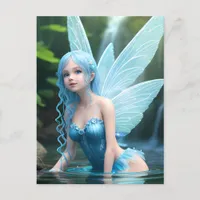 Blue Water Fairy Postcard