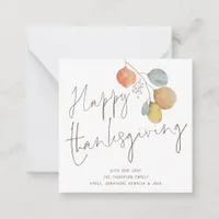 TINY SIZE Trendy Foliage Happy Thanksgiving Card