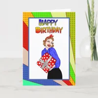 Retro Pop Art style Birthday   Card