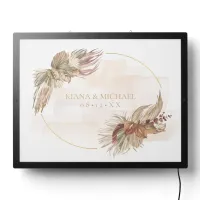 Boho Oasis Wedding Floral V2 ID959 LED Sign