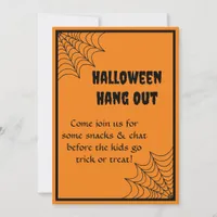 Halloween Trick or Treat Invite with Spiderweb