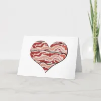 Bacon Hearted Card