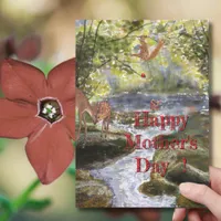 Mother's Day Card with Deer and Forest Friends