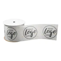 Terrazzo Ceramic Your Logo Here Business Branding Satin Ribbon