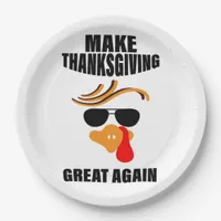Make Thanksgiving Great Again, Funny Turkey Gift I Paper Plates
