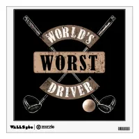 World's Worst Driver WWDa Wall Sticker