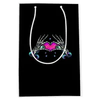 In Death Skeleton Heart Hands Classic Style Medium Gift Bag