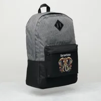 Elephant with intricate floral designs port authority® backpack