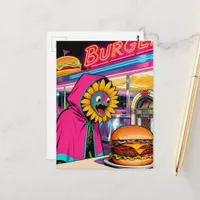Surreal Flower at the Cheeseburger Place Postcard