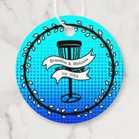 Disc Golf Themed | Blue Pop Art Favor Tags