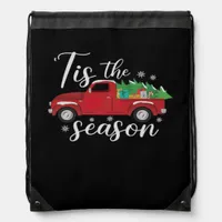 Fun Christmas Tis The Season Holiday Drawstring Bag
