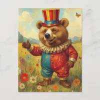 Adorable Circus Bear Postcard