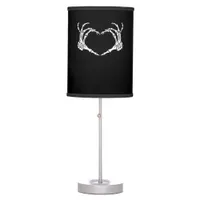 Skeleton Hand Heart Sign Costume Funny Halloween Table Lamp