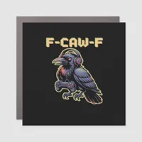 F-Caw-F Gaming Raven With Headphones - Edgy Stream Car Magnet