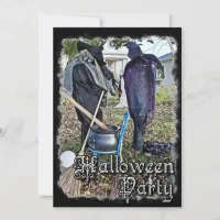 Personalized Spooky Witch Halloween Party Invitation