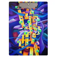 Vivid Contemporary Abstract Hand-painted Clipboard