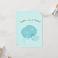 Zodiac Birthday Aquarius Flat Card