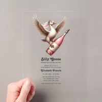 Silly Goose Getting Loose Funny Bachelorette Party Acrylic Invitations