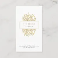 Elegant Feminine Gold Leaf Design Business Card