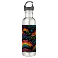 Rainbow LGBYQ Design Stainless Steel Water Bottle