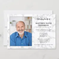 Simple Memorial Celebration Of Life Photo Funeral Invitation