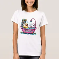 Funny Sarcastic Bathing Skeleton Bubblebath T-Shirt