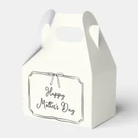 Hand Drawn Coquette Bow Happy Mother's Day Gift Favor Boxes