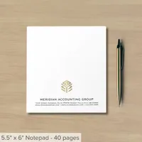 Simple Classic Business Notepad Custom Logo