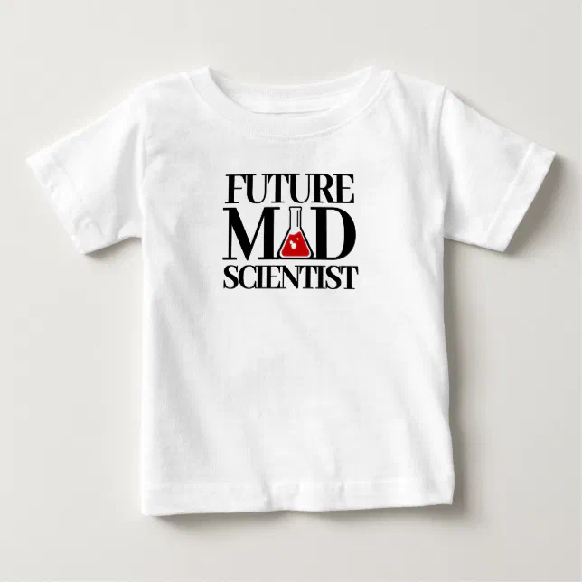 Funny Future Mad Scientist with Chemistry Beaker Baby T-Shirt