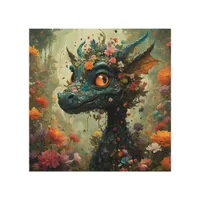 Baby Dragon Fantasy Wood Wall Art