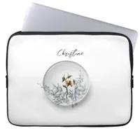 Floral sphere laptop sleeve 