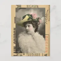 Beautiful Vintage Lady Postcard