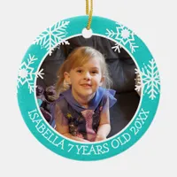 Add Your Child's Picture to this Christmas  Cerami Ceramic Ornament