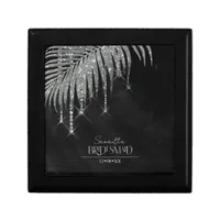 Jewel Palm Leaf Wedding Silver ID830 Gift Box