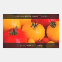 Red Yellow Tomatoes Food Art Vegetables Rectangular Sticker