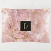 Stone Monogram Rose Quartz ID362 Trinket Tray