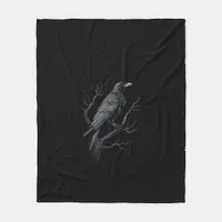 Crow, F-Caw-F Funny Bird Moon Gothic Adult Humor T Fleece Blanket